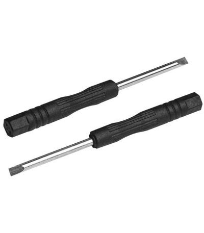 پیچ گوشتی 2 سو پلاستیکی دسته مشکی طول 8CM تیغه 3M دسته نارک