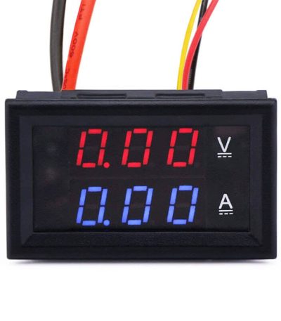 ماژول ولت متر و آمپرمتر قرمز آبی 100V 100A