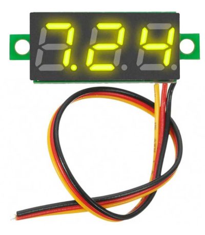 ماژول ولت متر سه سیمه زرد 30V 0.28INCH