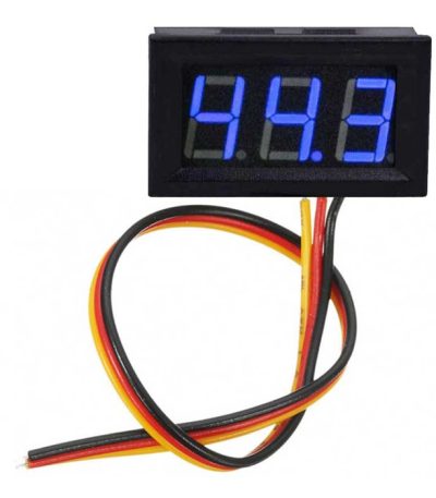 ماژول ولت متر پنلی سه سیمه آبی 100V 0.56INCH