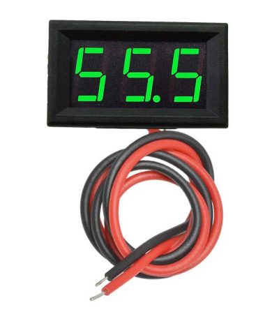 ماژول ولت متر پنلی دو سیمه سبز 100V 0.56INCH