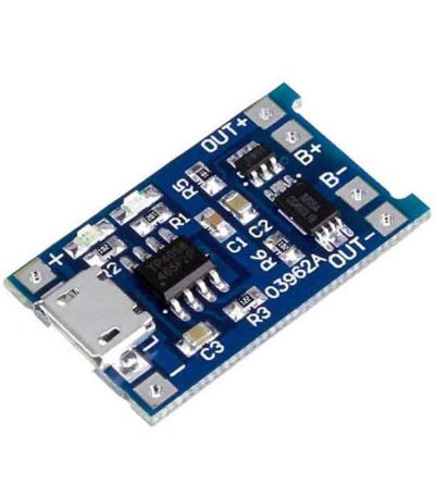 ماژول شارژر باتری لیتیوم با محافظ TP4056 1A MICRO USB